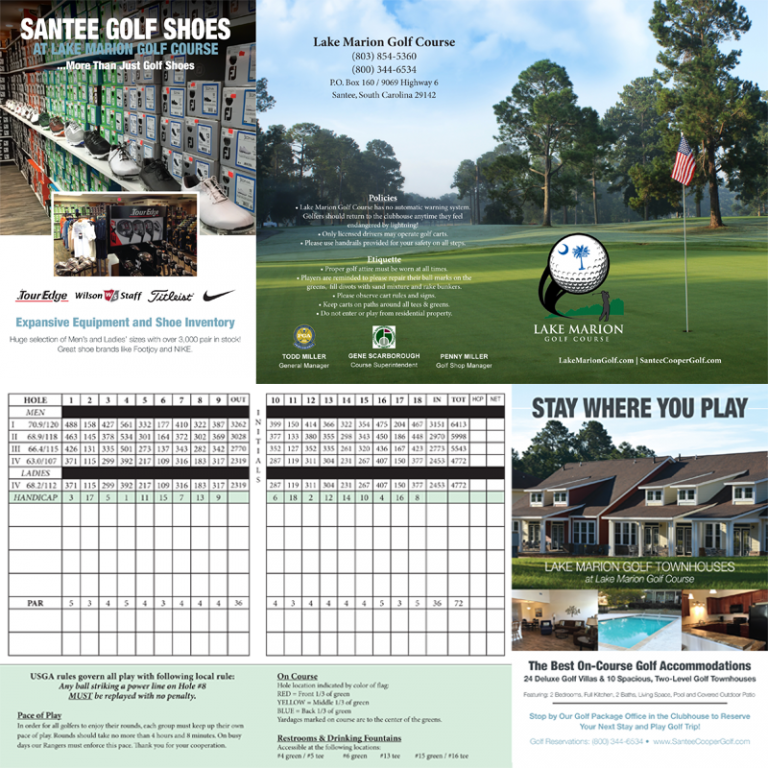 Scorecard Lake Marion Golf Course